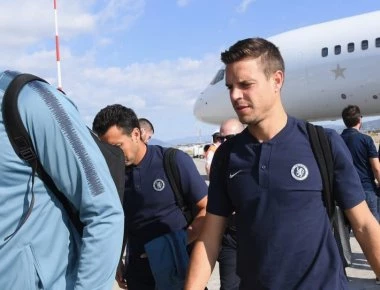 Στη Θεσσαλονίκη η αποστολή της Τσέλσι χωρίς Αζάρ και Νταβίντ Λουίζ